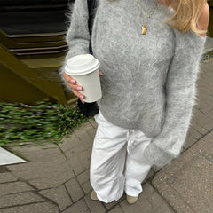 Colorblock Striped Knit Sweater