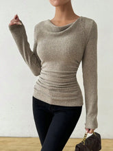 Slim Khaki Knit Top