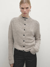 Minimalist Semi-Turtleneck Knit Cardigan