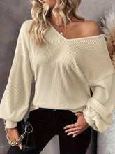 V-Neck Loose Knit Pullover