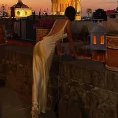 Satin Spaghetti Strap Slip Maxi Dress