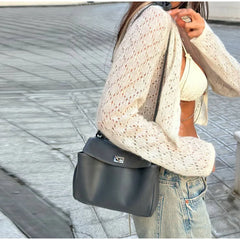 Hollow Out Knit Cardigan