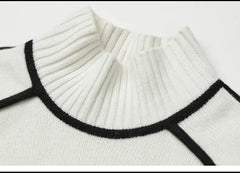 Knitted High Collar Hoodie