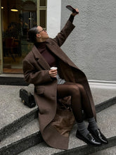 Shoulder Pad Wool Overcoat