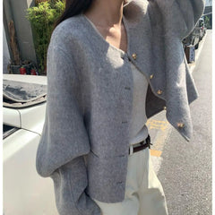 Short Woolen Round Neck Jacket