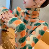 High Neck Wool Knit Sweater