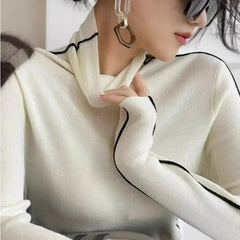 Slim Turtleneck Knit Sweater