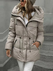 Fur-Collar Hooded Jacket