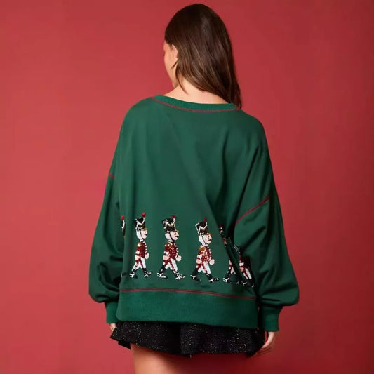Soldier Glitter Christmas Sweatshirt