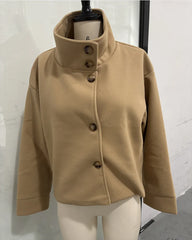 High Neck Double Button Jacket
