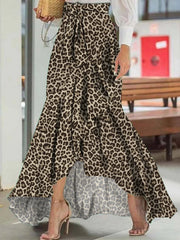 High Waist Fishtail Skirt with Lace