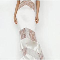 Lace See-Through Sling Maxi Dress