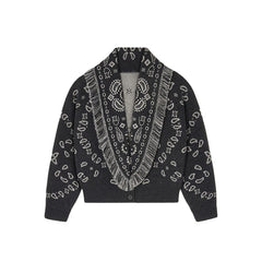 Boho Print Knit Cardigan