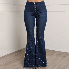 Studded Flared Jeans