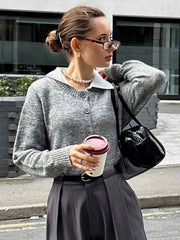 O-Neck Knit Cardigan