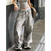 Gray Baggy Cargo Jeans