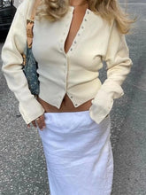 Slim Fit Patchwork Knit Cardigan