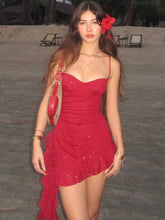 Sequin Tassel Ruffle Bodycon Dress