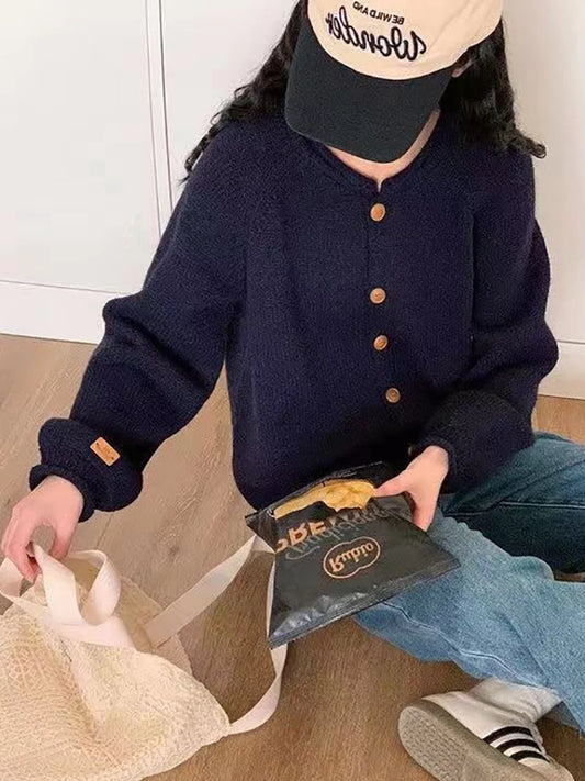 Jacquard Crochet Knit Cardigan