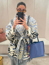 Shawl Collar Paisley Fringe Cardigan