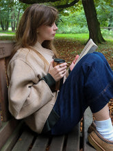 O-Neck Solid Loose Coat