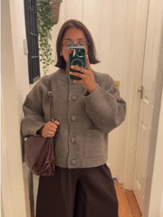 O-Neck Knit Cardigan