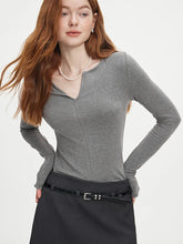 V Neck Slim Knit Pullover