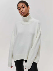 Oversized Turtleneck Knit Sweater
