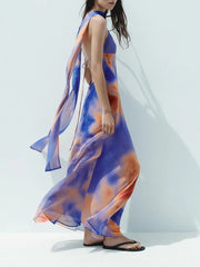 Ethnic Printed Long Gown for Women