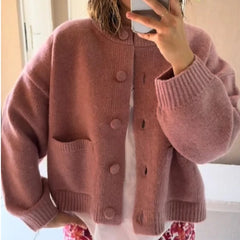 O-Neck Knit Cardigan