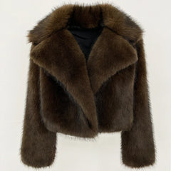 Gradient Faux Fur Jacket