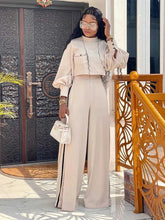 Solid Loose Blouse Pants Set