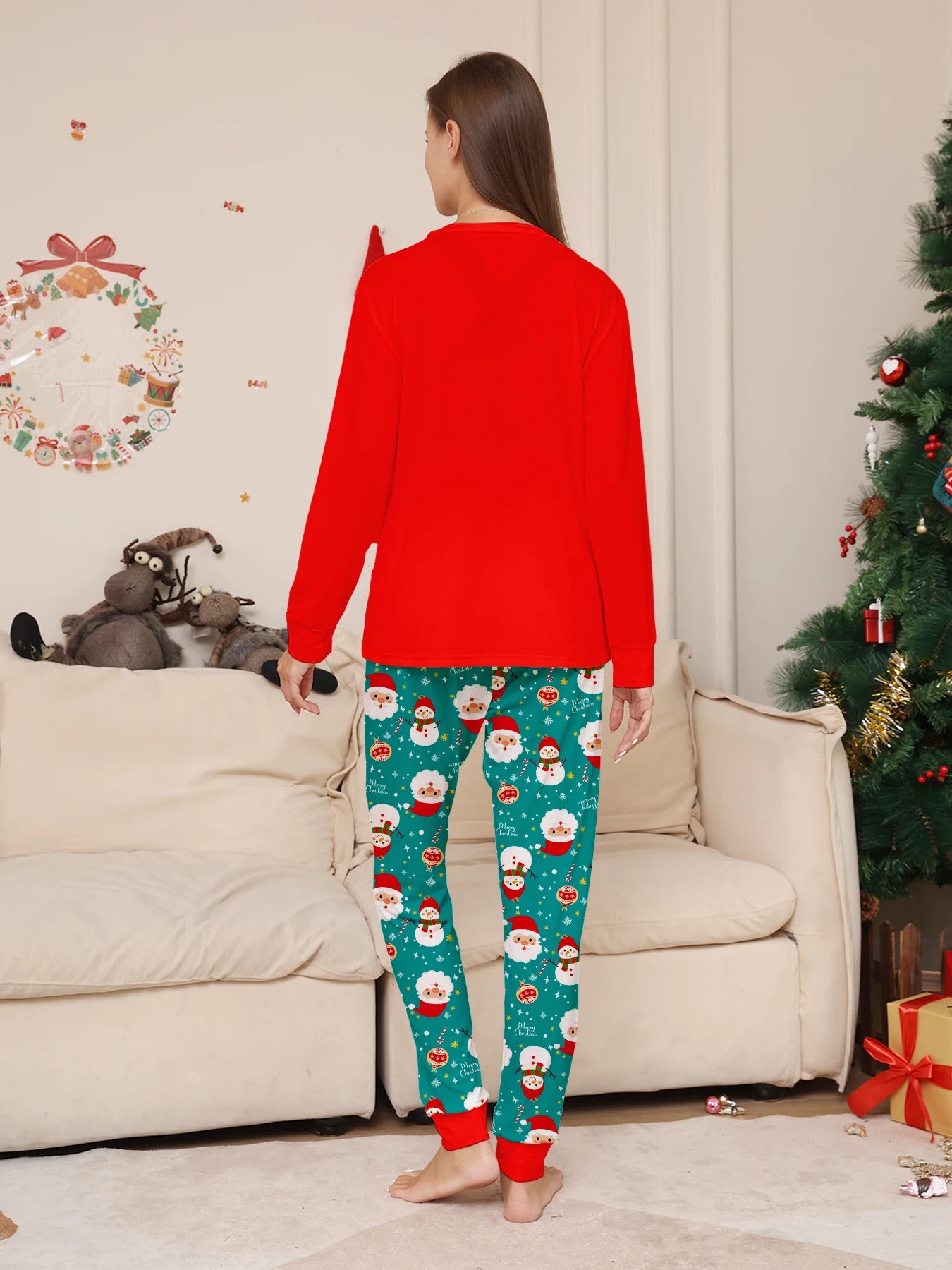 Red "Merry Christmas" Print Pajama Set