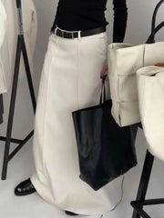 Formal Solid H-Line Skirt