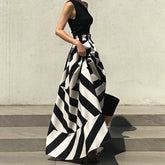 Vintage Striped Maxi Skirt