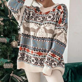 Y2K Style Allover Print Christmas Sweater