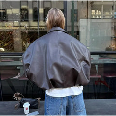 Lace-Up Leather Jacket