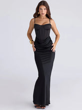 Black Spaghetti Strap Maxi Dress