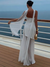 Scarf Neck Off-Shoulder Maxi Dress