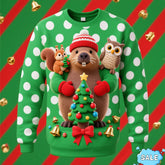 3D Capybara & Penguin Christmas Sweater
