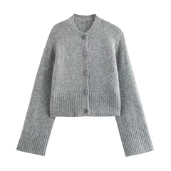 O-Neck Knit Cardigan