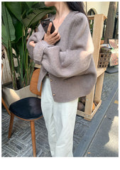 Short Woolen Round Neck Jacket