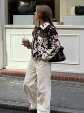 Printed Lapel Short Jacket