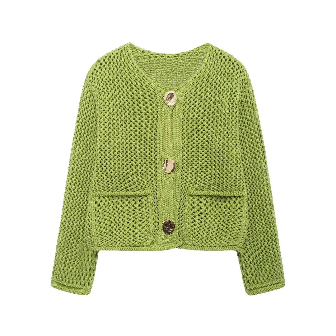 Button Front Knit Cardigan