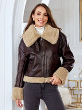 Faux Fur Leather Jacket