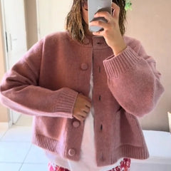 O-Neck Knit Cardigan