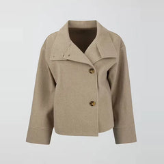 High Neck Double Button Jacket