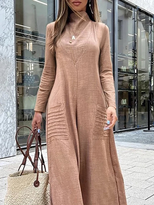 Elegant Wide Leg Long Sleeve Jumpsuit