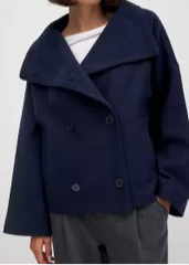 High Neck Double Button Jacket