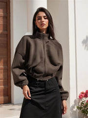 Fleece Stand Collar Jacket